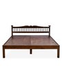 Casa Acacia Wood King Size Bed In Walnut Finish