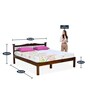 Casa Acacia Wood King Size Bed In Walnut Finish