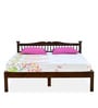 Casa Acacia Wood King Size Bed In Walnut Finish