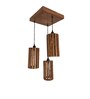 Casa Brown Solid Wood Cluster Hanging Light