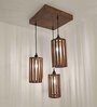 Casa Brown Solid Wood Cluster Hanging Light