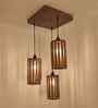 Casa Brown Solid Wood Cluster Hanging Light