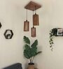 Casa Brown Solid Wood Cluster Hanging Light