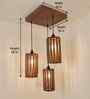 Casa Brown Solid Wood Cluster Hanging Light
