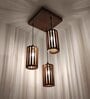 Casa Brown Solid Wood Cluster Hanging Light