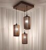 Casa Brown Solid Wood Cluster Hanging Light