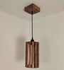Casa Brown Solid Wood Single Hanging Light