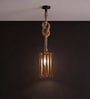 Casa Brown Solid Wood Single Hanging Light