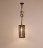 Casa Brown Solid Wood Single Hanging Light