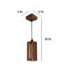 Casa Brown Solid Wood Single Hanging Light