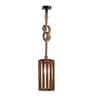Casa Brown Solid Wood Single Hanging Light