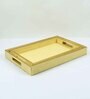 Casa Gold Cream Twill Leather Tray