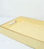 Casa Gold Cream Twill Leather Tray