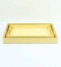 Casa Gold Cream Twill Leather Tray