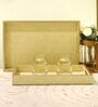 Casa Gold Cream Twill Leather Tray