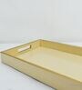 Casa Gold Croco Cream Leather Tray