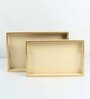 Casa Gold Croco Cream Leather Tray