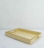 Casa Gold Croco Cream Leather Tray