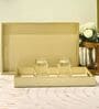 Casa Gold Croco Cream Leather Tray