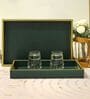 Casa Gold Green Leather Tray