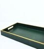 Casa Gold Green Leather Tray