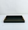 Casa Gold Green Leather Tray