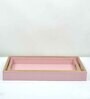 Casa Gold Pink Leather Tray