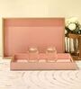 Casa Gold Pink Leather Tray