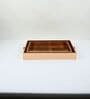 Casa Gold RoseGold Leather Tray
