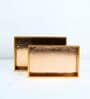 Casa Gold RoseGold Leather Tray