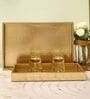 Casa Gold RoseGold Leather Tray