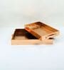 Casa Gold RoseGold Leather Tray