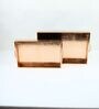 Casa Gold RoseGold Leather Tray