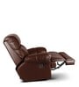 Casa Leatherette Manual 1 Seater Rocking & Revolving Recliner in Brown Colour