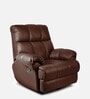 Casa Leatherette Manual 1 Seater Rocking & Revolving Recliner in Brown Colour