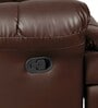 Casa Leatherette Manual 1 Seater Rocking & Revolving Recliner in Brown Colour