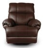 Casa Leatherette Manual 1 Seater Rocking & Revolving Recliner in Brown Colour