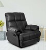 Casa Leatherette Manual 1 Seater Recliner In Black Colour