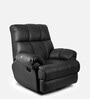 Casa Leatherette Manual 1 Seater Recliner In Black Colour