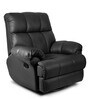 Casa Leatherette Manual 1 Seater Recliner In Black Colour