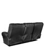 Casa Leatherette Manual 3 Seater Recliner in Black Colour