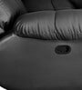 Casa Leatherette Manual 3 Seater Recliner in Black Colour