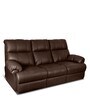Casa Leatherette Motorized 3 Seater Recliner In Brown Colour