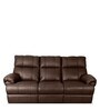 Casa Leatherette Motorized 3 Seater Recliner In Brown Colour