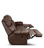 Casa Leatherette Motorized 3 Seater Recliner In Brown Colour