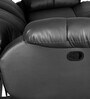 Casa Leatherette Manual 2 Seater Recliner In Black Colour