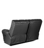 Casa Leatherette Manual 2 Seater Recliner In Black Colour