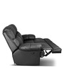 Casa Leatherette Manual 2 Seater Recliner In Black Colour