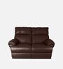 Casa Leatherette Manual 2 Seater Recliner In Brown Colour