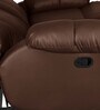 Casa Leatherette Manual 2 Seater Recliner In Brown Colour